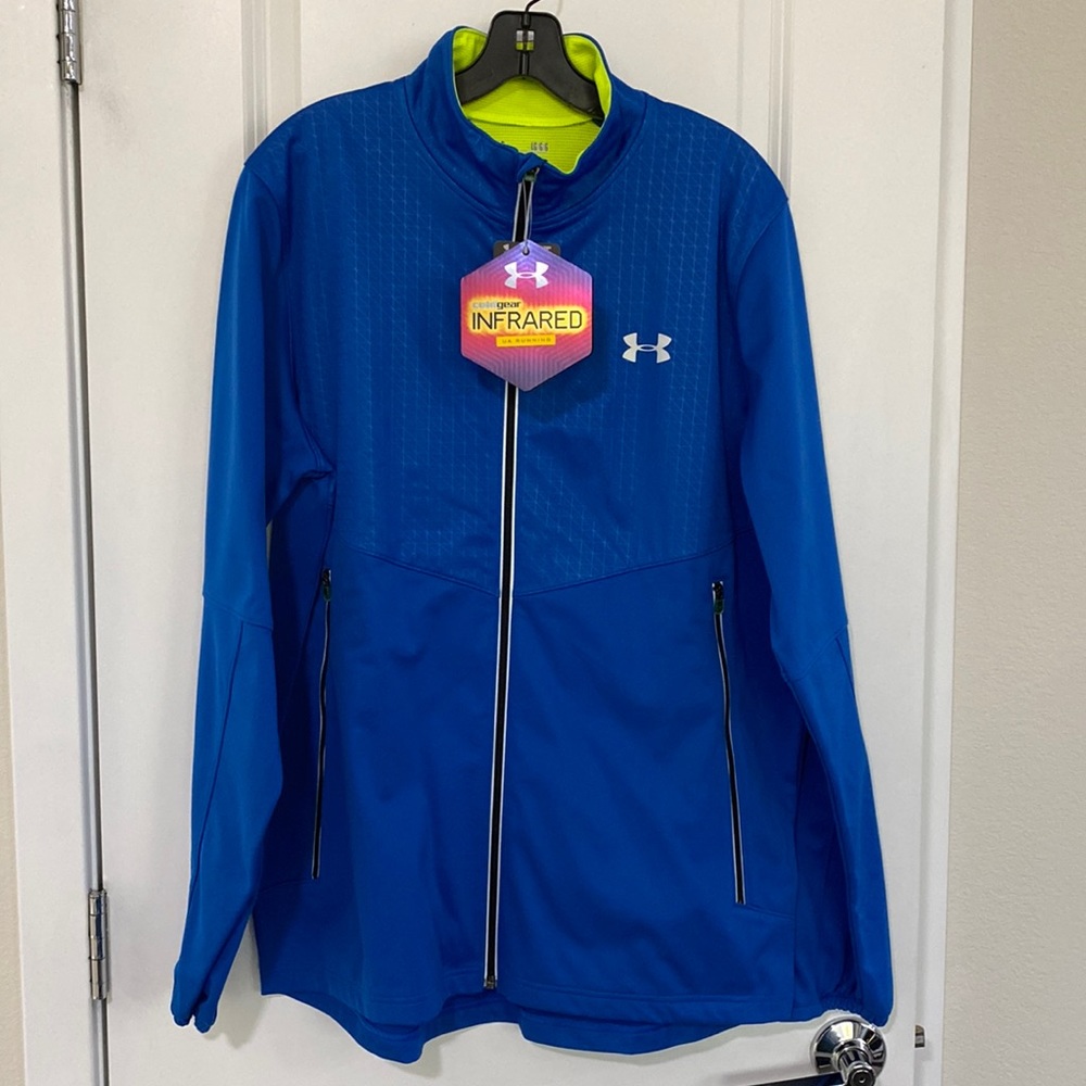 NWT - Mens Large - Under Armour Cold Gear Infrared Running Jacket - Royal Blue